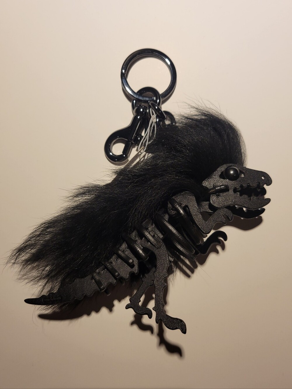 Coach Long Mohawk Rexy Dinosaur Bag Charm Black NWT 21772 Rare